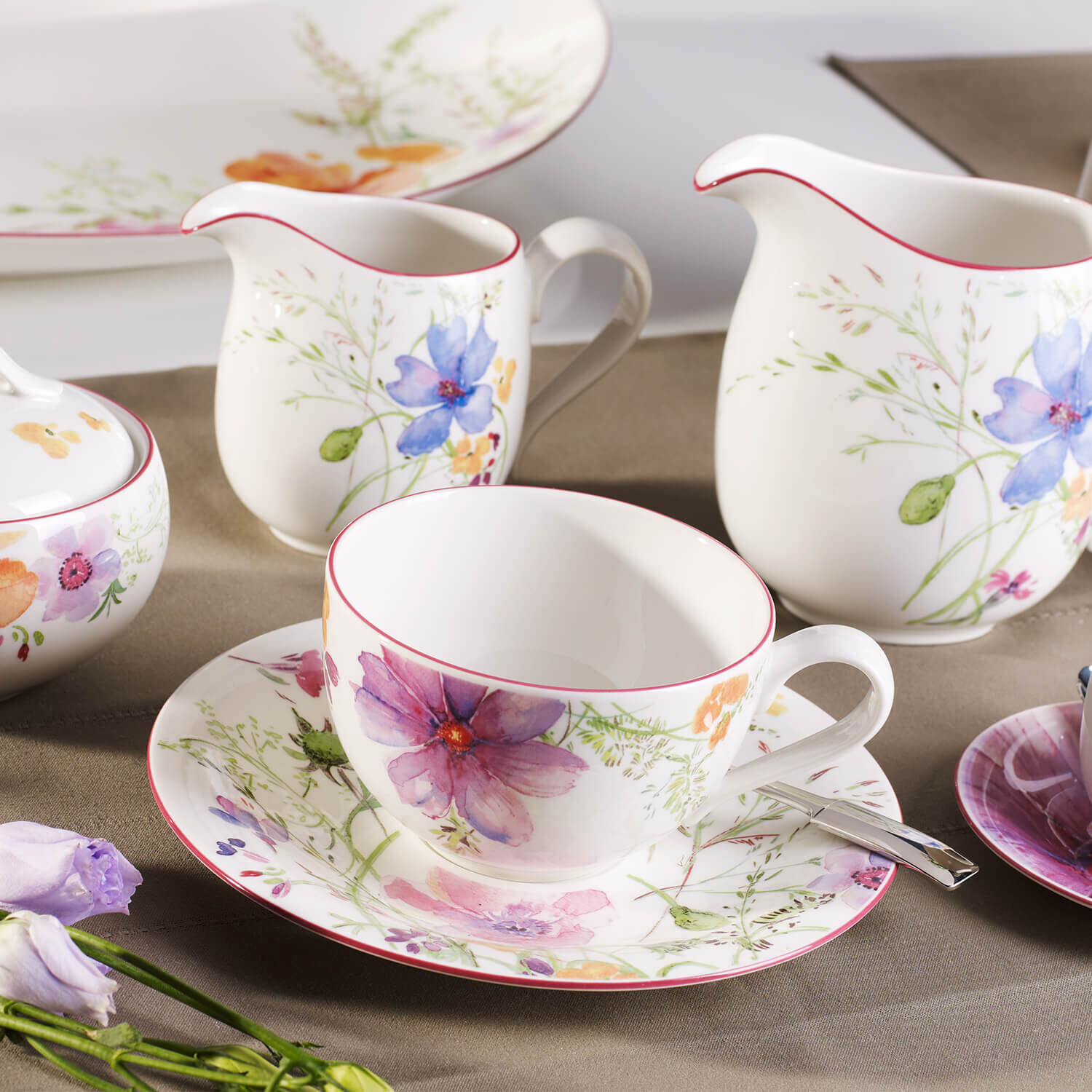 Mariefleur Coffee cup - Multi-colored, 5.1 oz, Premium Porcelain