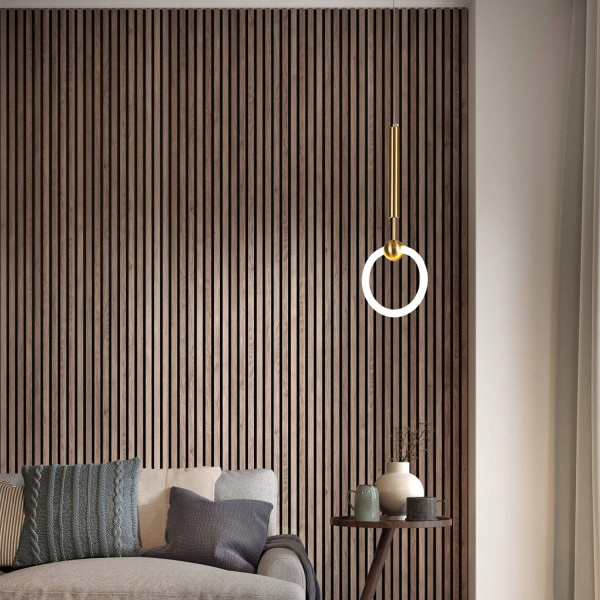 Kinkiet Ścienny Lampa Ścienna Złota Ring LED