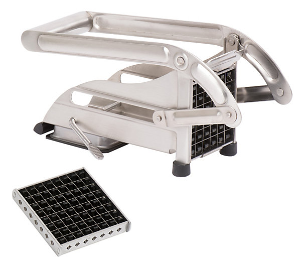 Coupe-frites ménager inox sur ventouse - 2 couteaux - Louis Tellier
