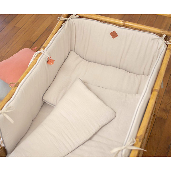 Oreiller plat en gaze de coton Jeanne
