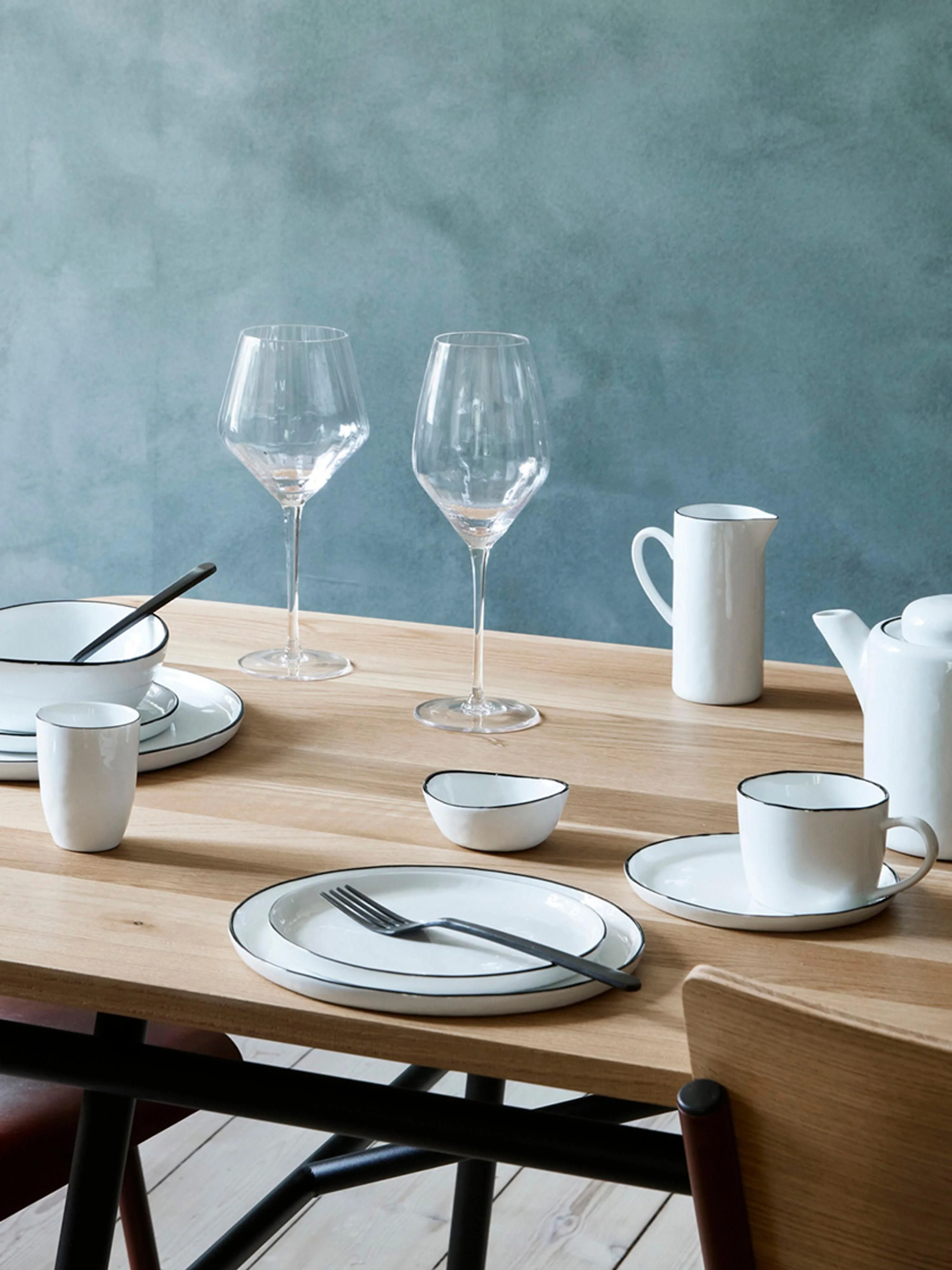 Handgemachtes Porzellan-Frühstücks-Set Salt, 4 Personen, 16er-Set