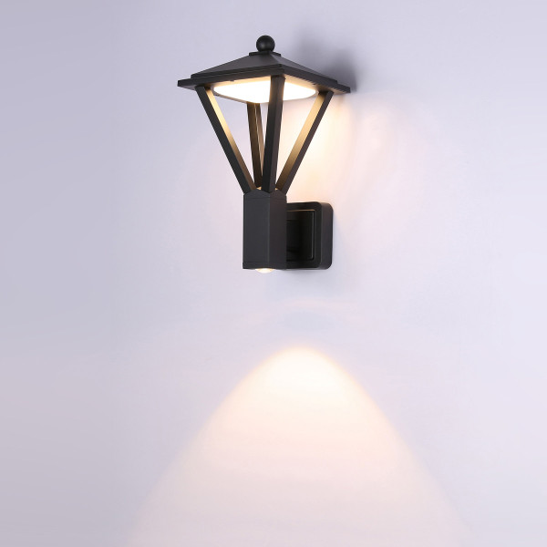 Kinkiet zewnętrzny BONSczarny piaskowany LED 2x15W 590lm IP54 Italux
