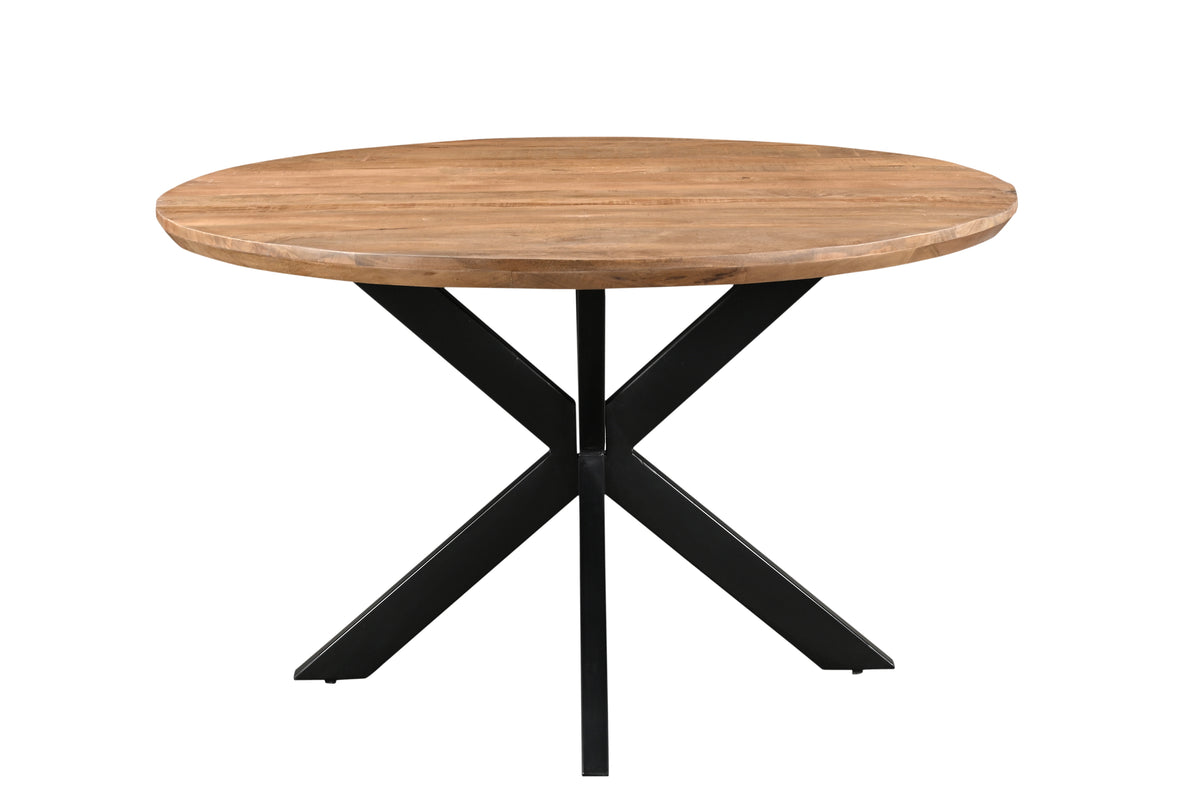 Livingfurn eetkamertafel Jesper Round - 130cm - mangohout