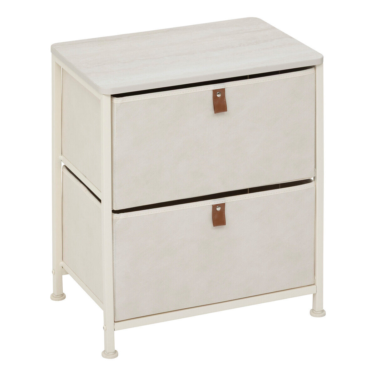 Móvel de arrumação TISSA bege com 2 gavetas