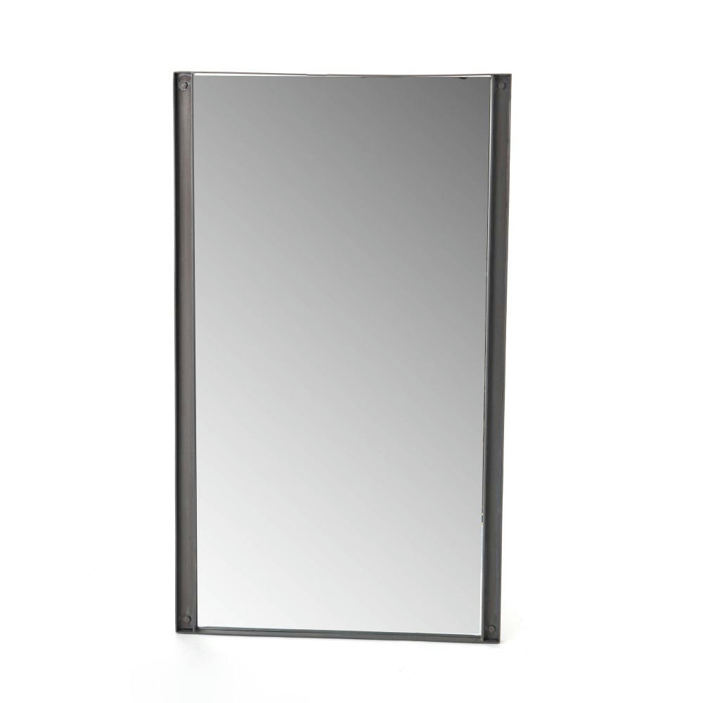 GAETAN - Miroir   100x70 cm en métal  gris