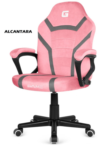 Fotel obrotowy do biurka MARIO ALCANTARA PINK   GREY