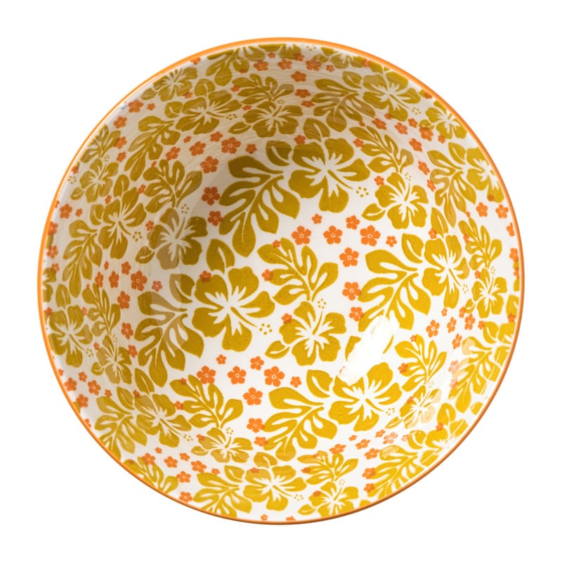 Schaaltje Anouk groot - blauw/geel - &Oslash;15.5x7 cm