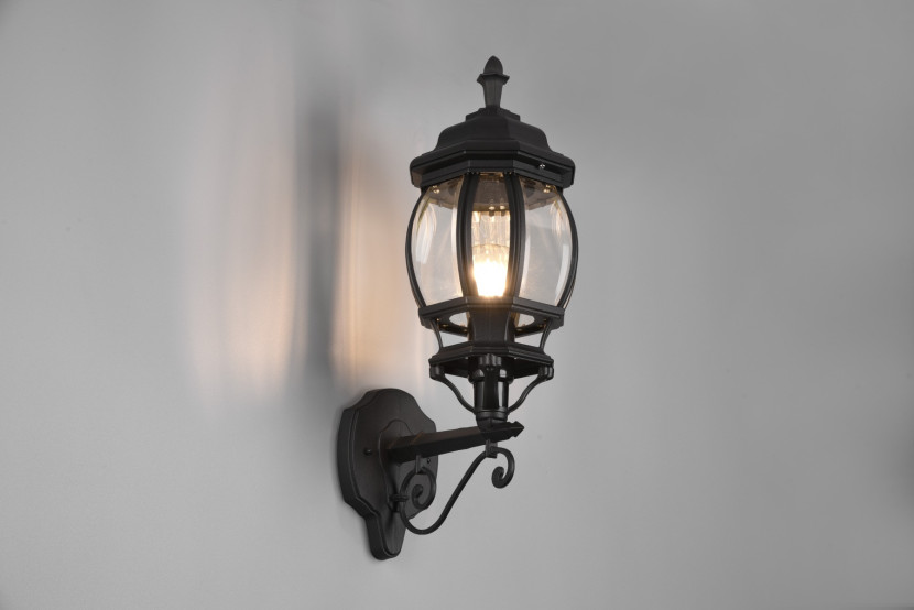 Kinkiet zewnętrznyczarny ELVO 1xE27x60W IP23 Trio