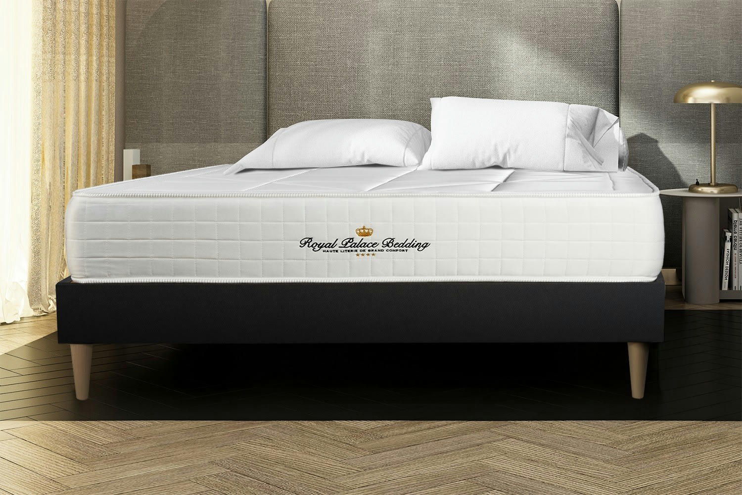 WINDSOR - Ensemble 180x200 Ressorts et mémoire de forme - sommier kit