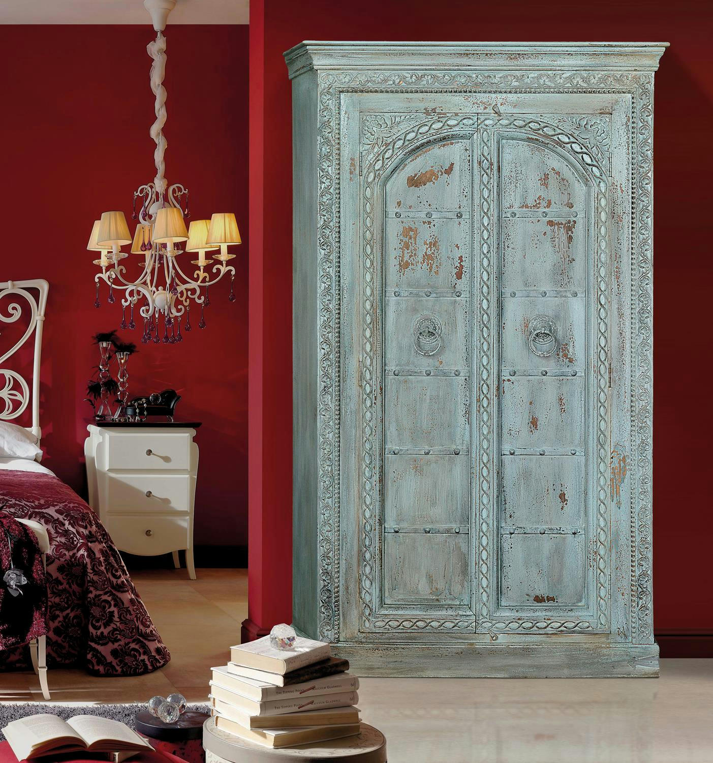 - Armoire manguier bleu sarcelle