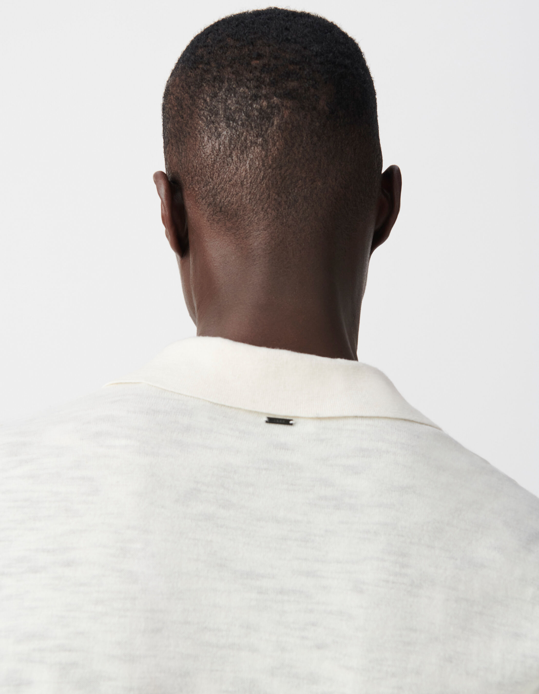 Polo craie en tricot flammé Homme
