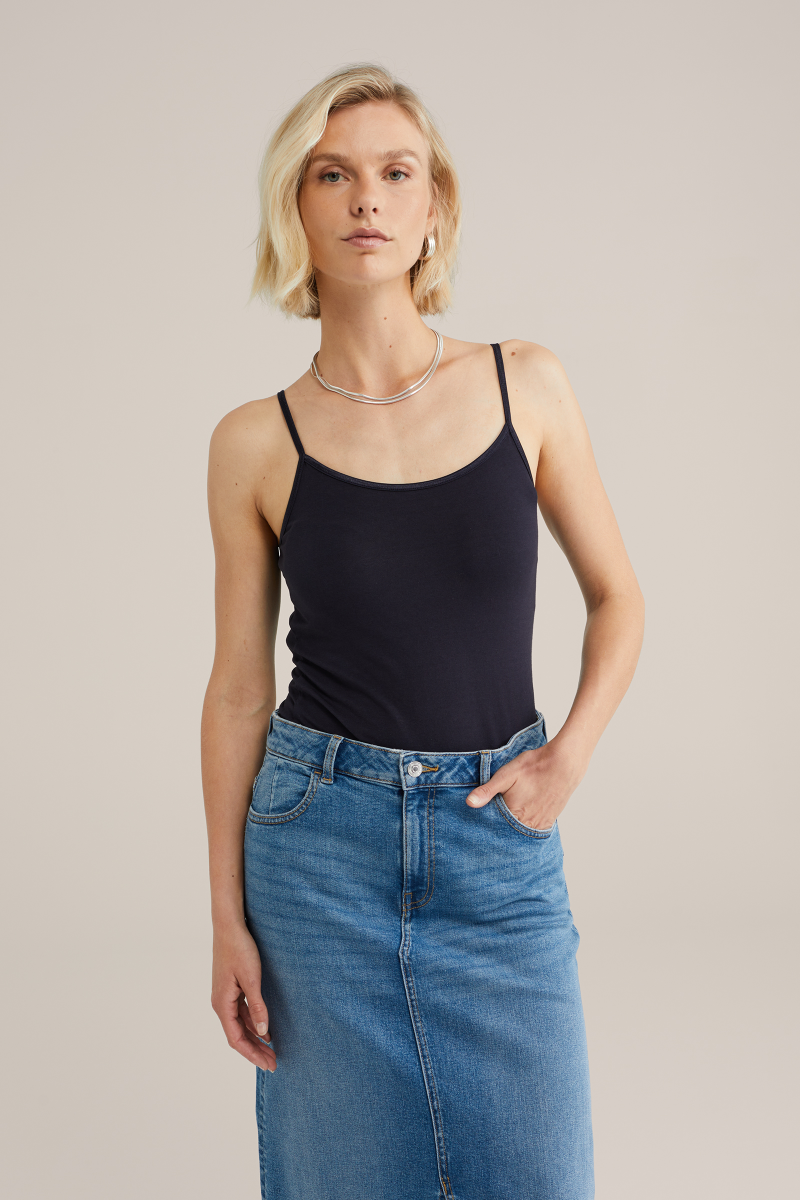 Dames singlet van katoen