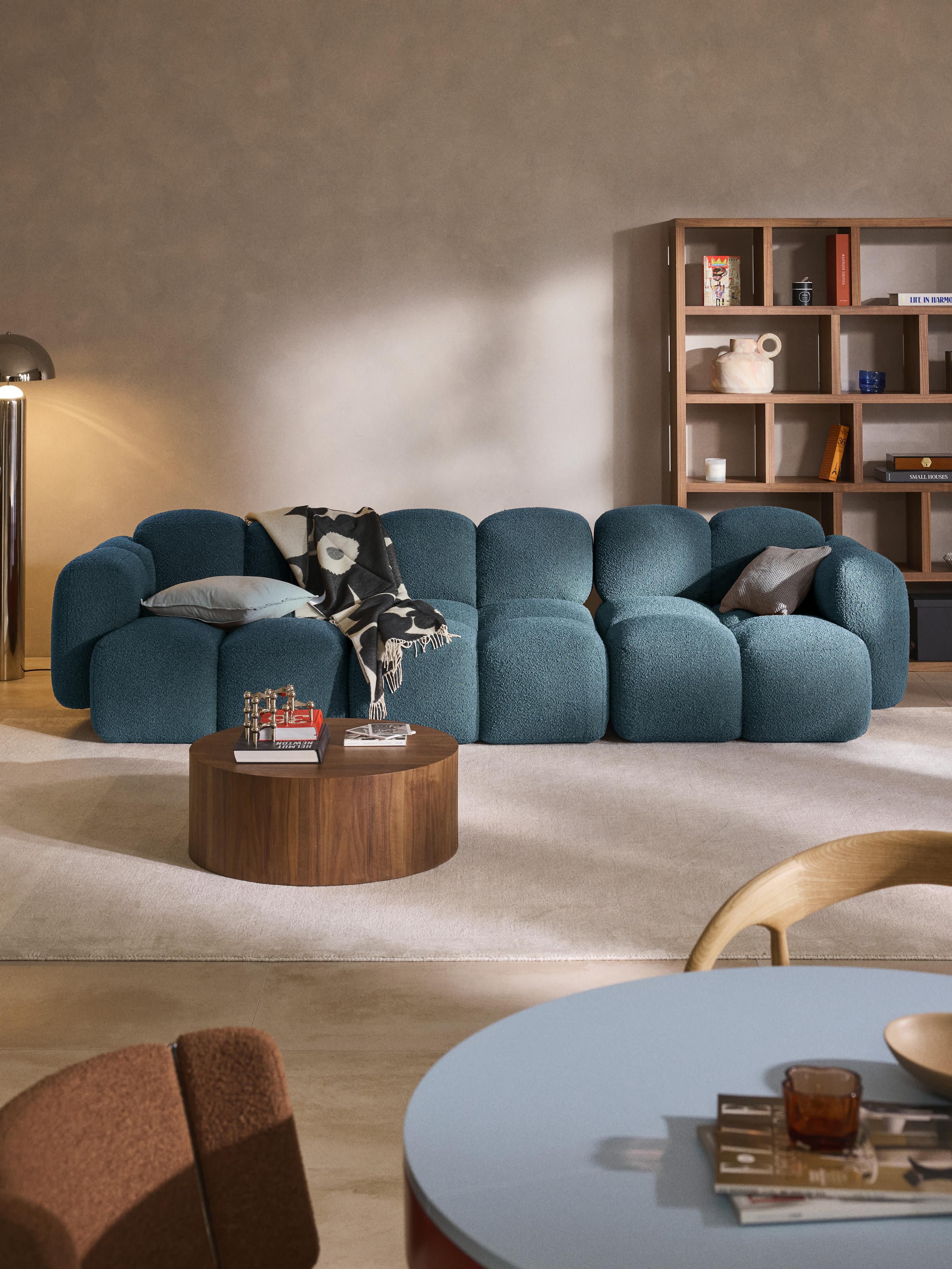 Modulares Sofa Tayla (4-Sitzer) aus Bouclé