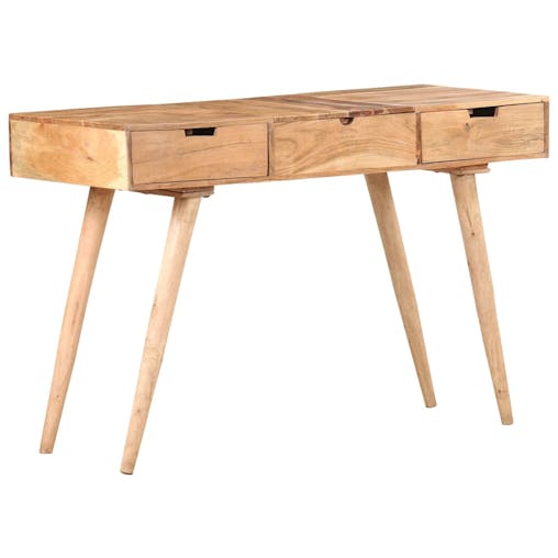 NNEVL Dressing Table with Mirror 112x45x76 cm Solid Acacia Wood
