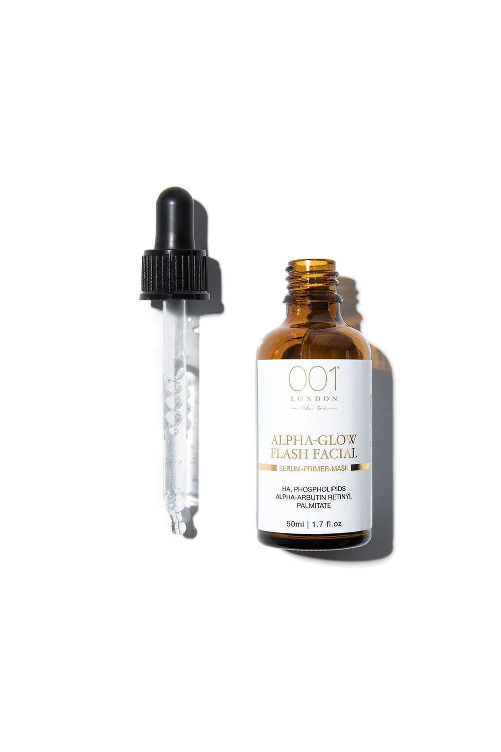 001 Skincare London Alpha-Glow Flash Facial Serum-Primer-Mask