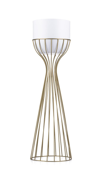 Kwietnik nowoczesny 68 cm złoto biały GLAM