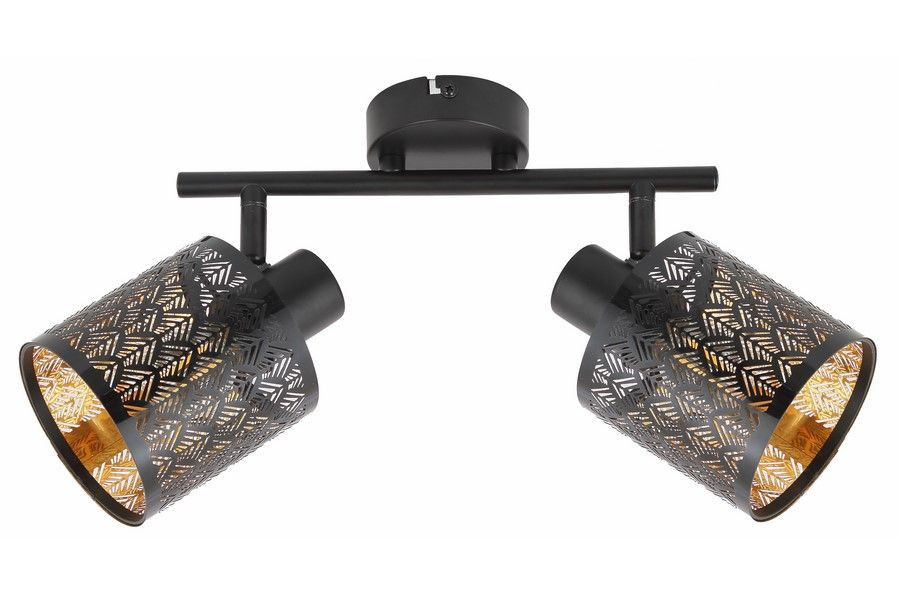 Reflektor sufitowy czarny Tuluza 2xE14x40W wym:15,5x25x10cm Reality