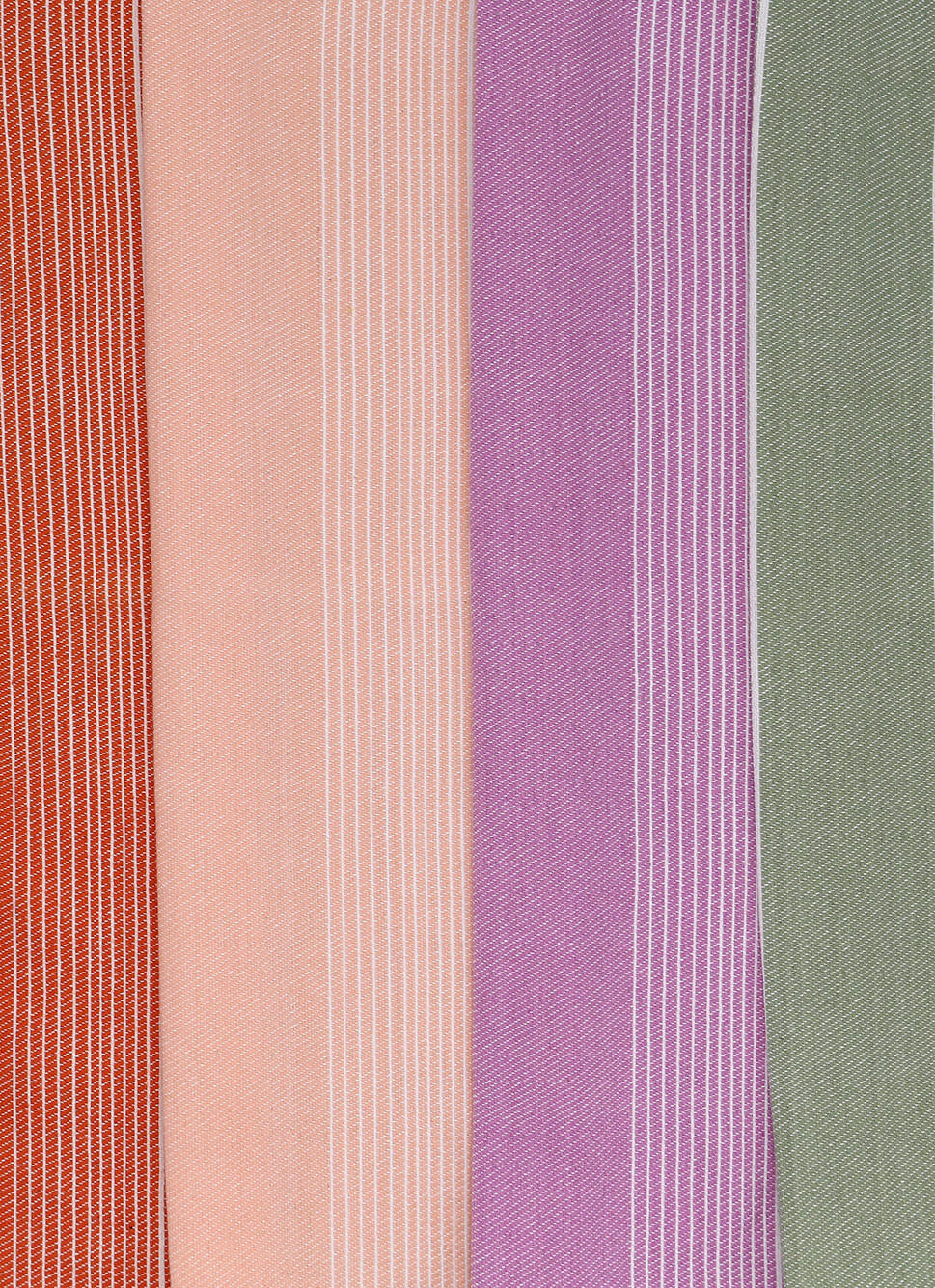 TORCHON TISSÉ FIL TEINT RAYÉ CORAIL