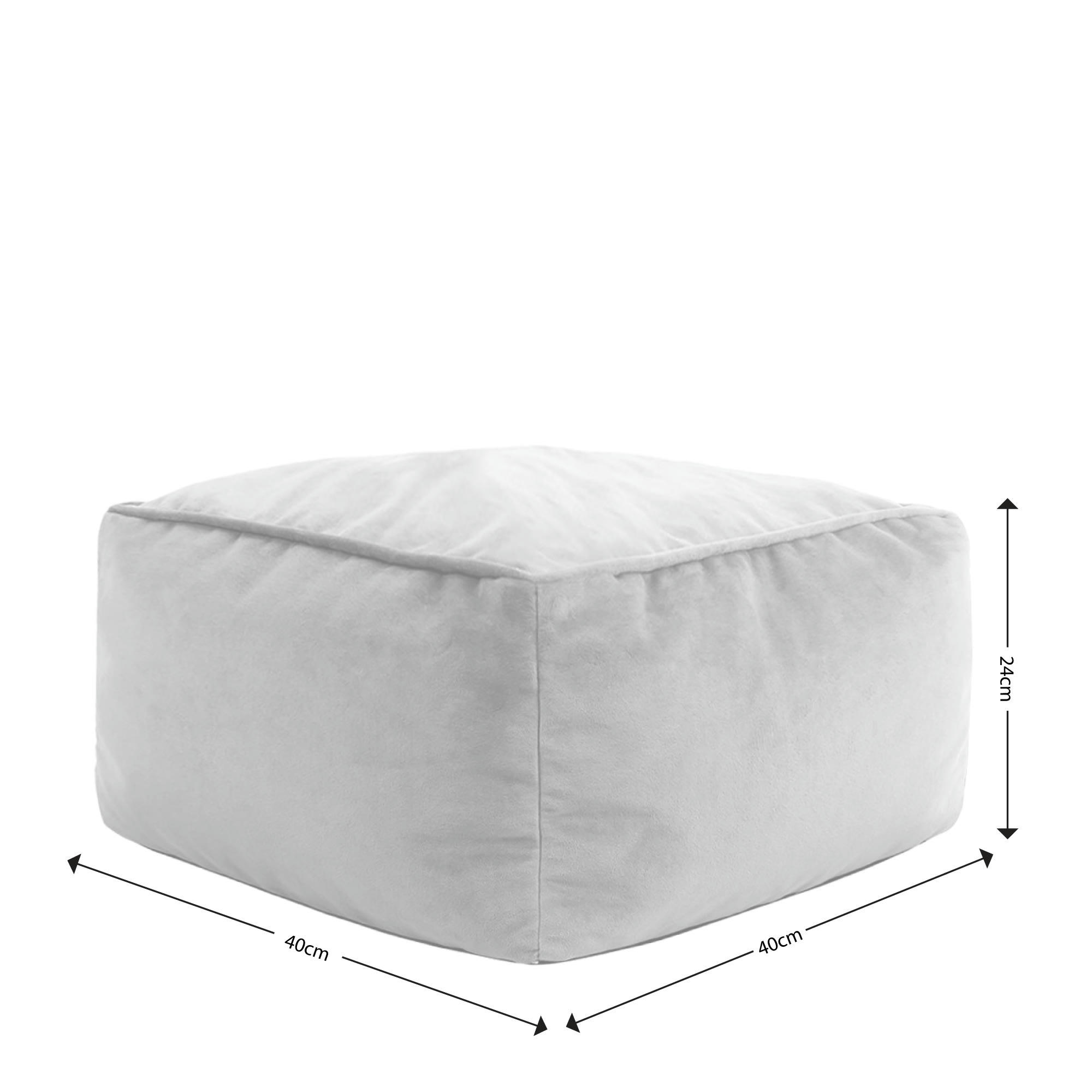 - Repose-pieds carré velours terracotta