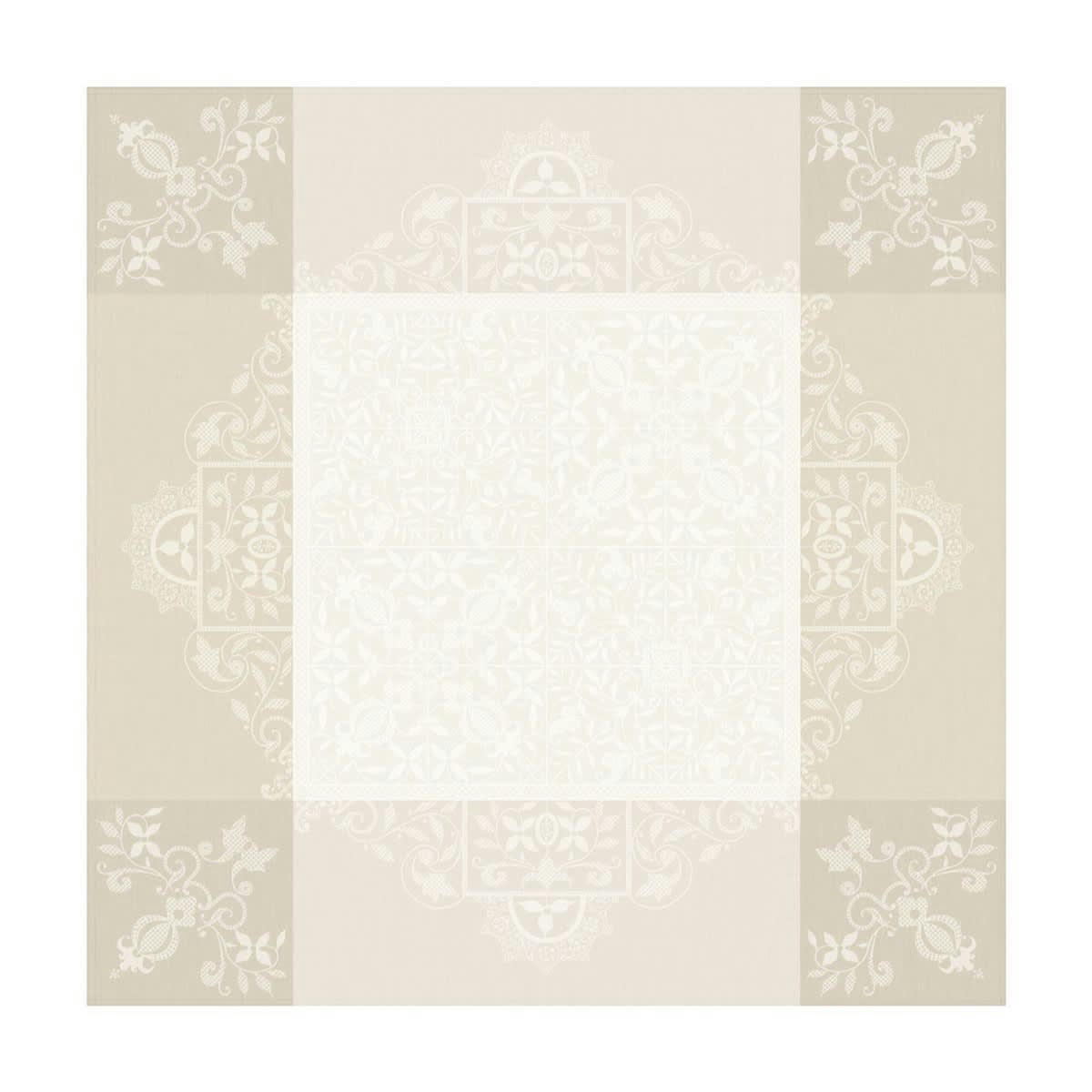 VENEZIA IVOIRE - Nappe en coton ivoire 175 x 175