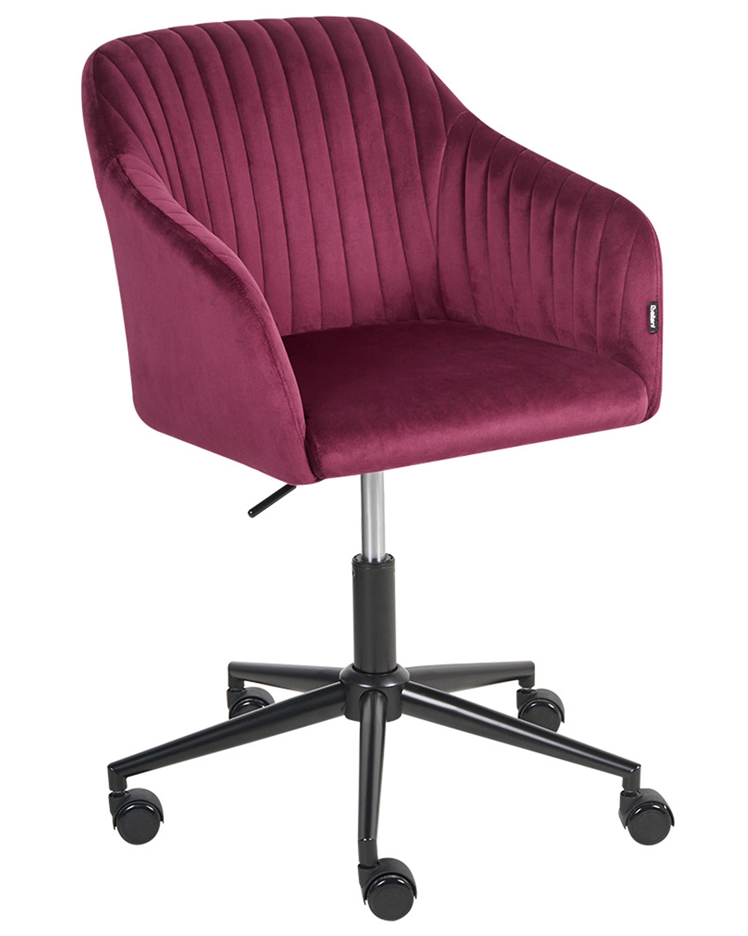 Desk Chair VENICE Velvet Burgundy