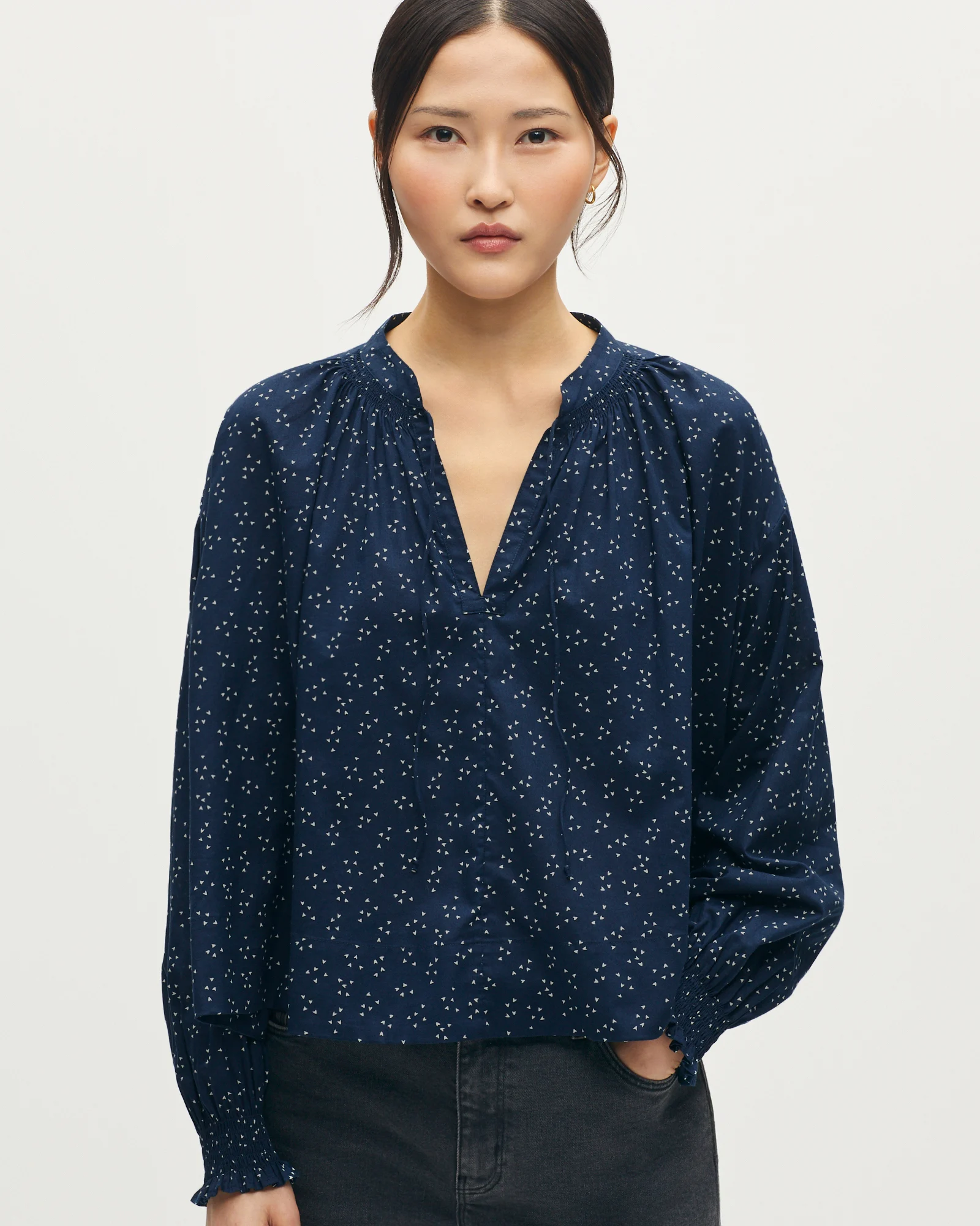 Blouse imprimée en coton