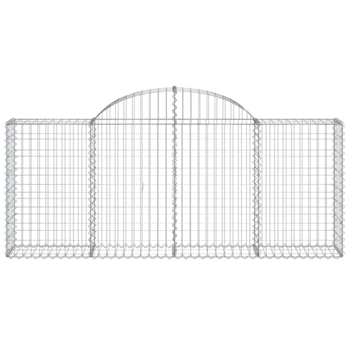 NNEVL Arched Gabion Baskets 7 pcs 200x30x80/100 cm Galvanised Iron