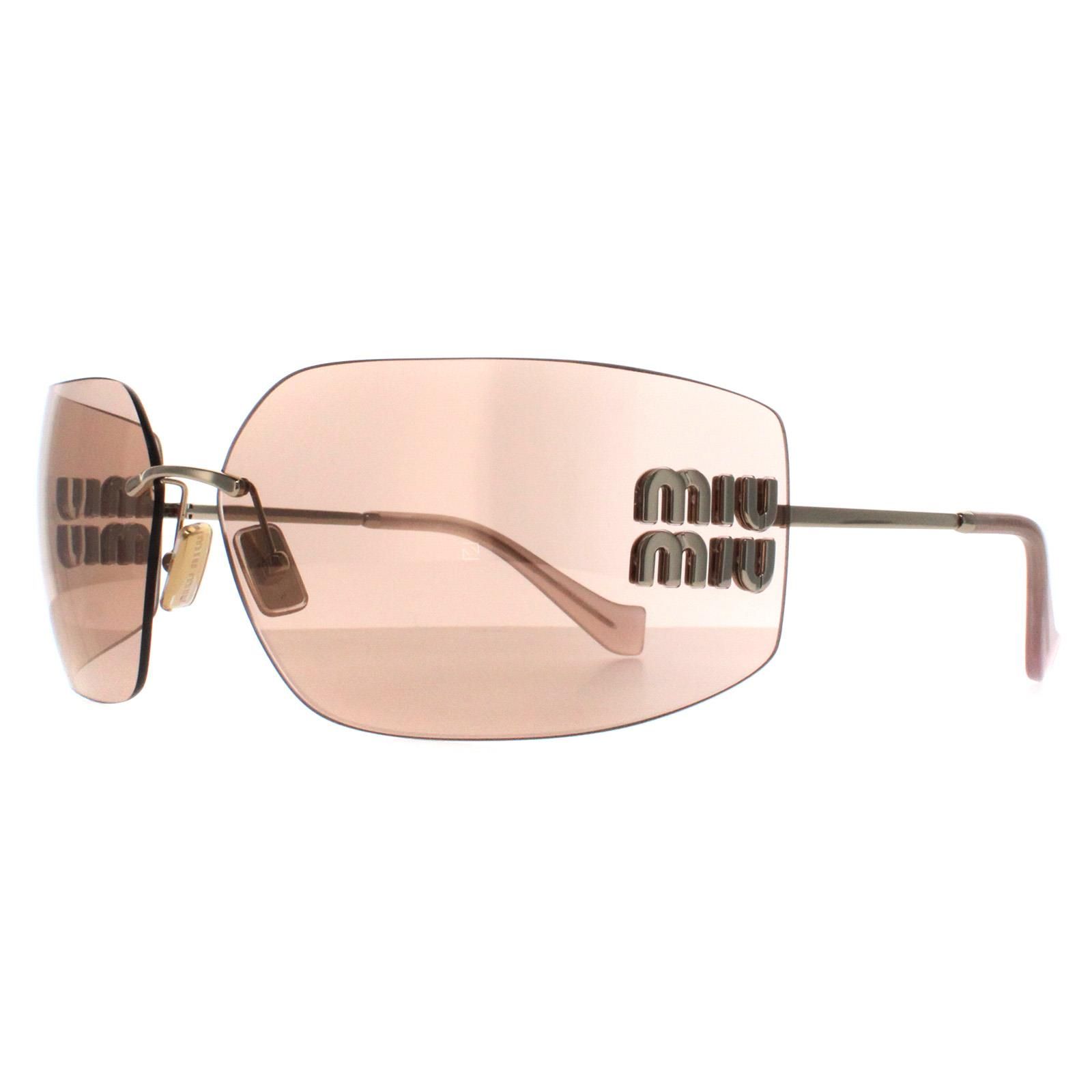 Miu Miu Rimless Pale Gold Pink Mirror MU54YS
