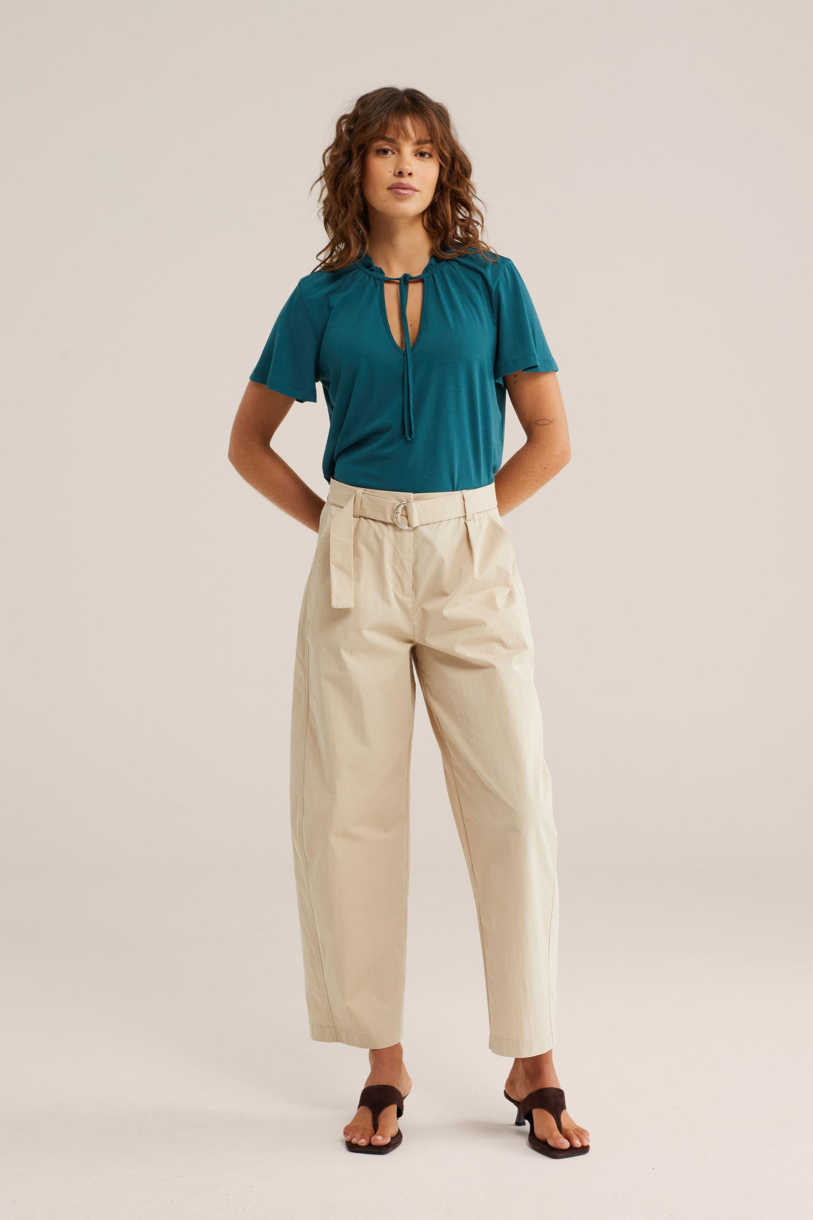 Dames T-shirt met ruches