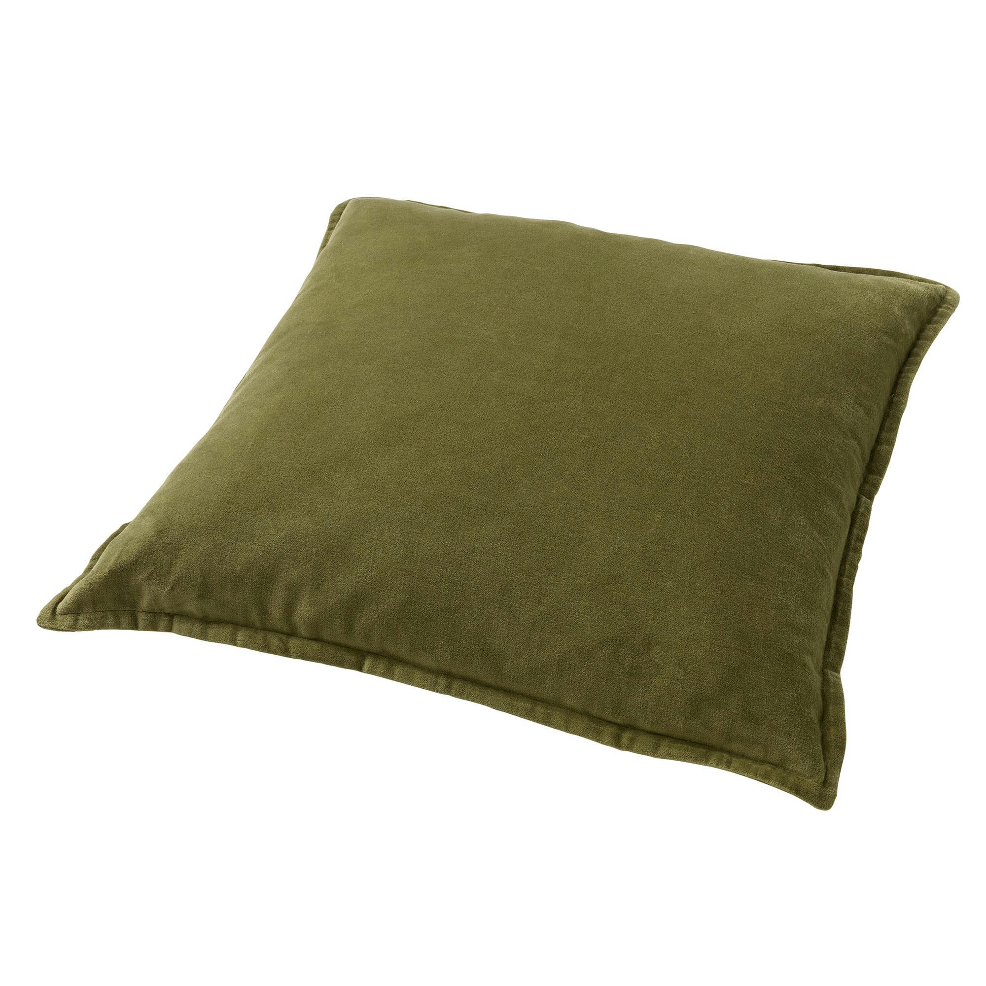 - Coussin - vert en velours 50x50 cm uni