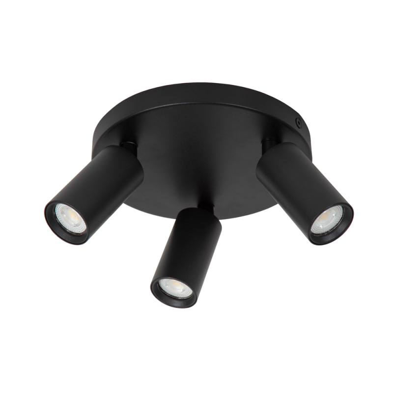 Spot Ritmo noir GU10 3 x 35 W LUCIDE