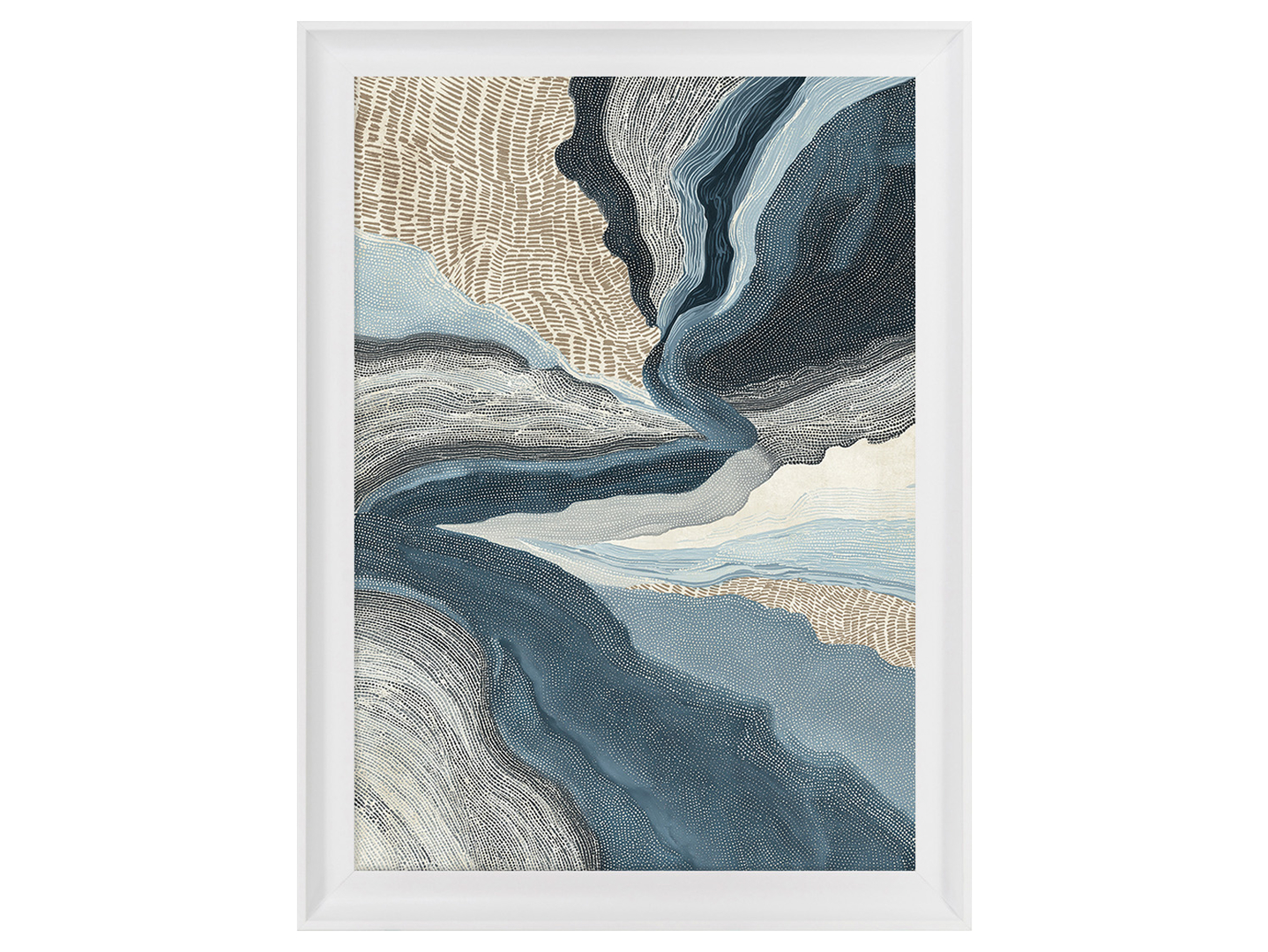 Obraz w ramie Blue Flows No.2 58x78 cm