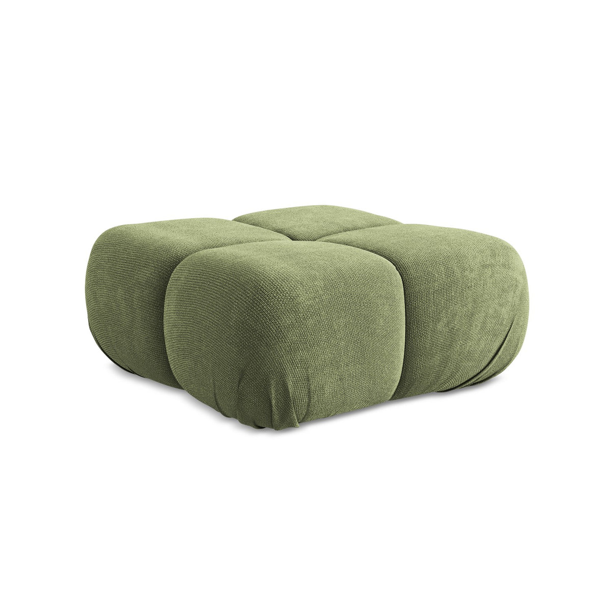 LaMiaSofa Poef Sanremo - chenille stof - groente - 95x95x41