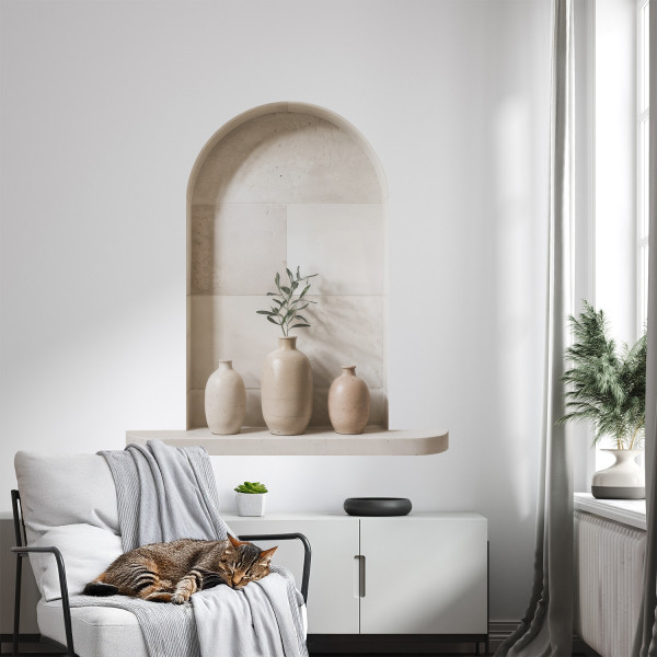 Naklejka 3D ceramiczne wazony wyrwa efekt dziury 73x80