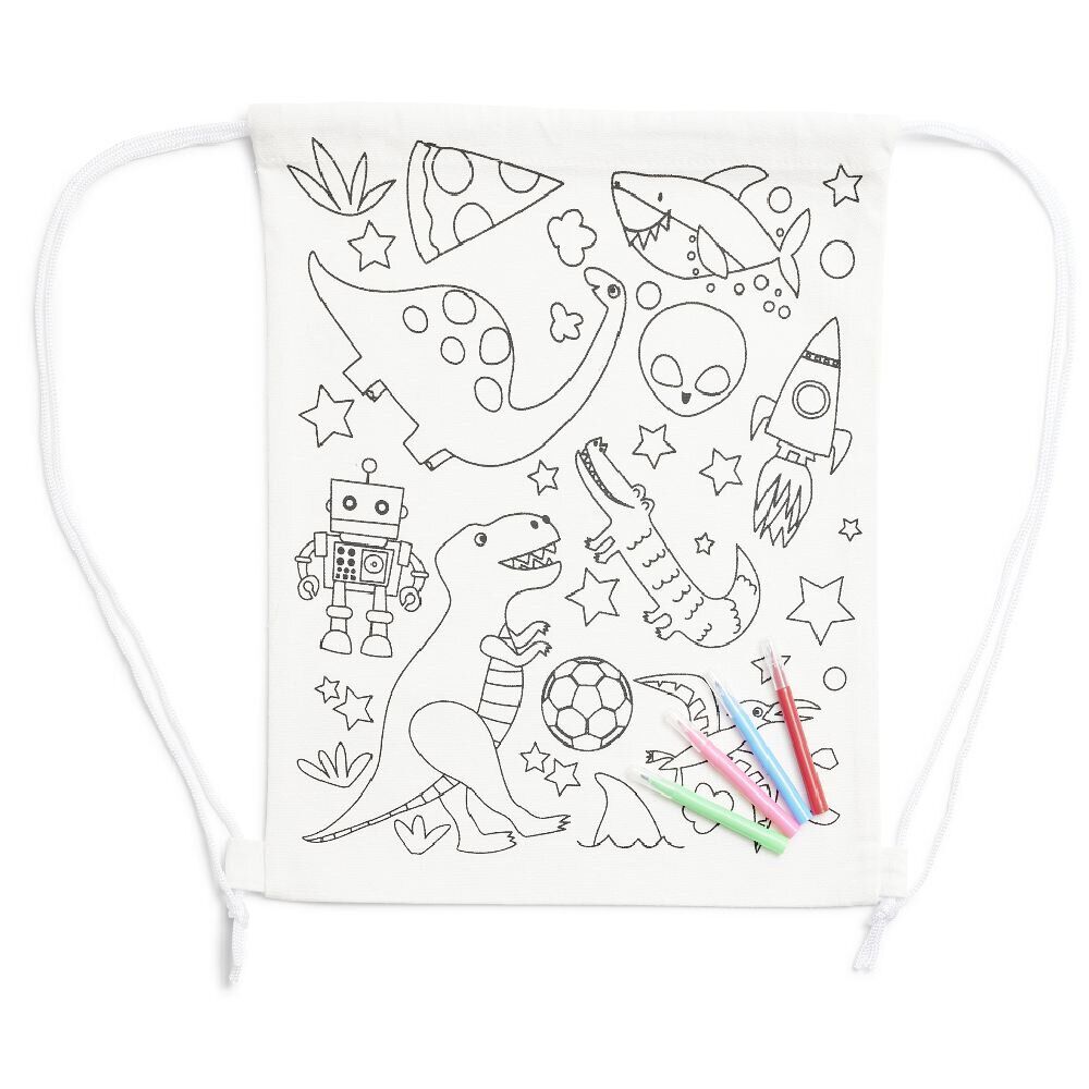 Sac en tissu à colorier