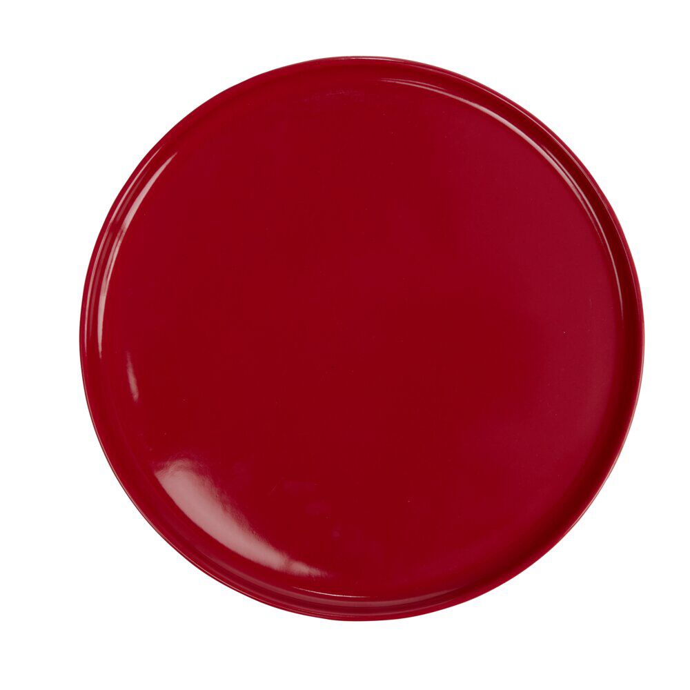 Assiette ronde plate Nordic porcelaine rouge Ø28cm