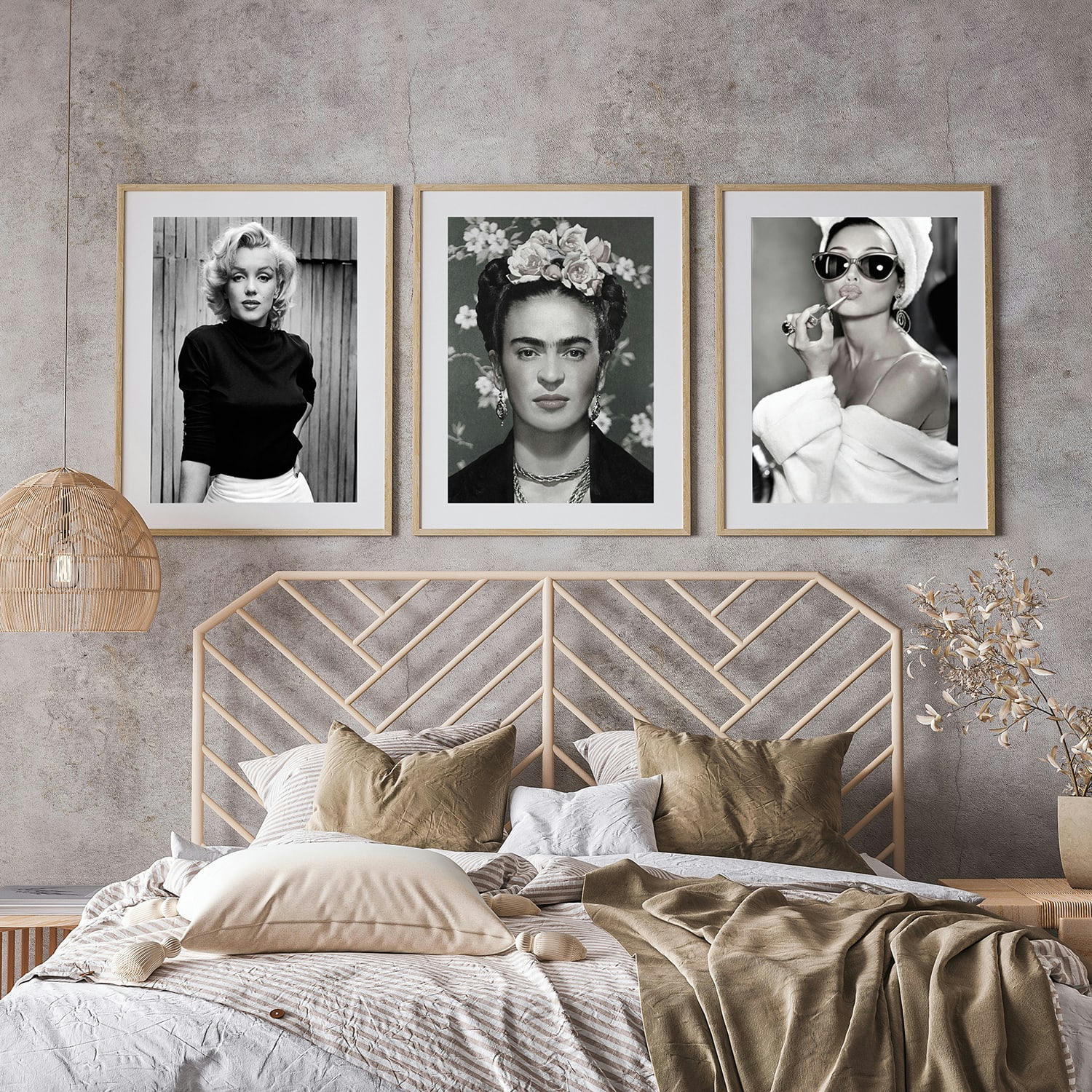 DÉCORATION MURALE - Décoration murale avec cadre en chêne - Photos