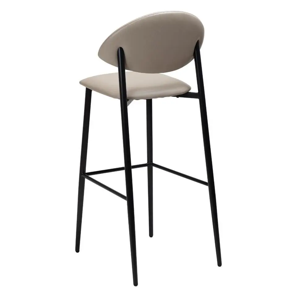 Hioshop Tush Dan-Form barstoel PU-kunstleer lichtgrijs