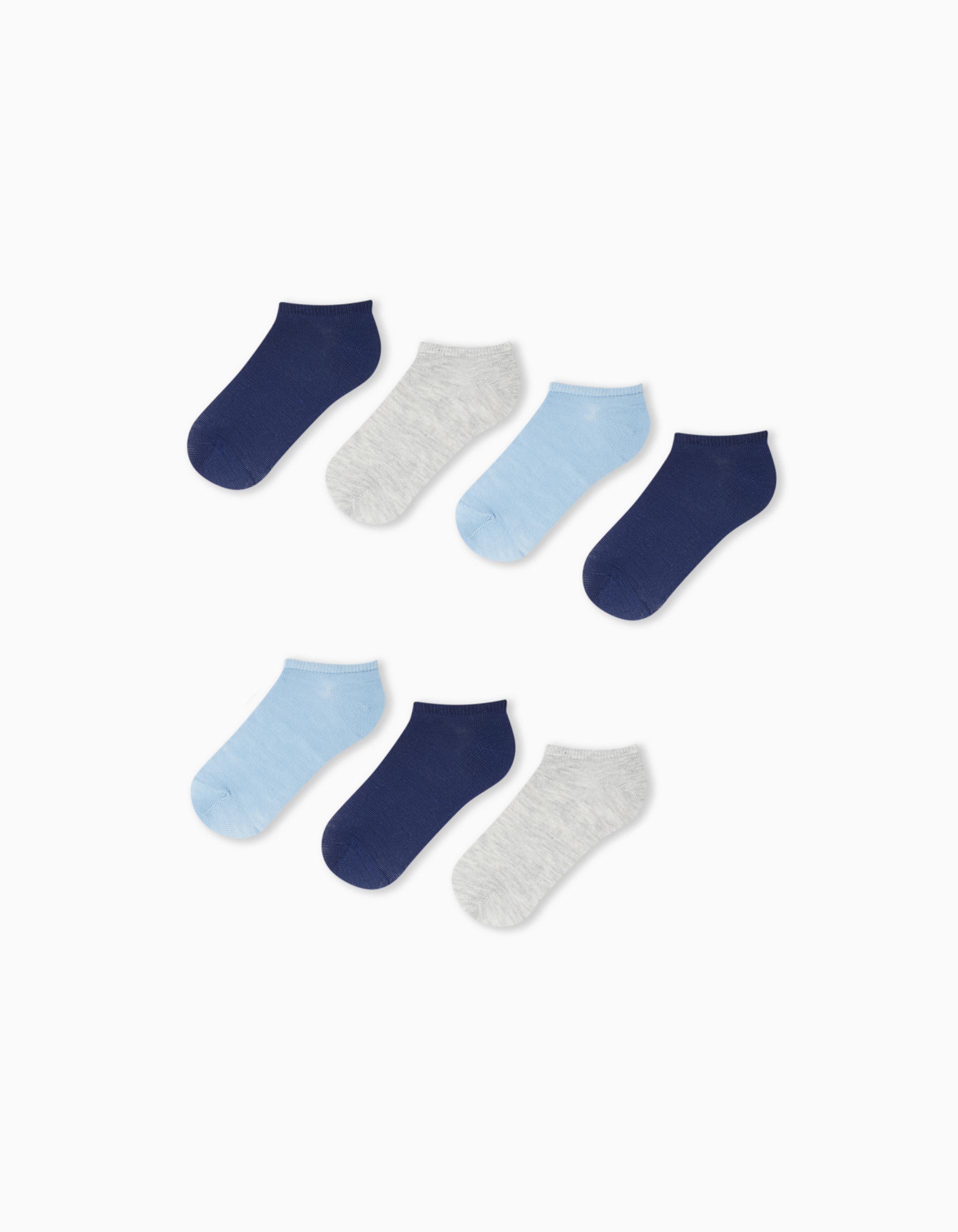 Pack 7 Pares de Meias Tornozelo, Menino, Multicor