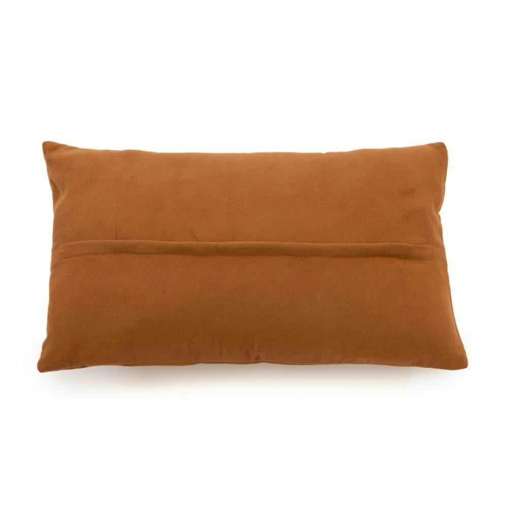 LEATHER - Coussin en cuir marron 30x50