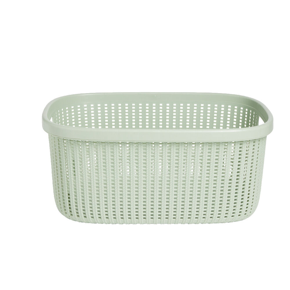 Panière à linge 32L 52x23x37,2cm plastique vert