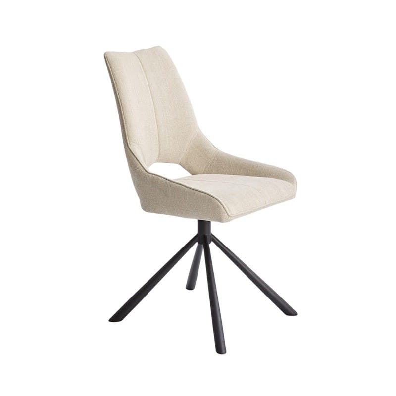 Chaise contemporaine pivotante beige (lot de 2) LIGURIE