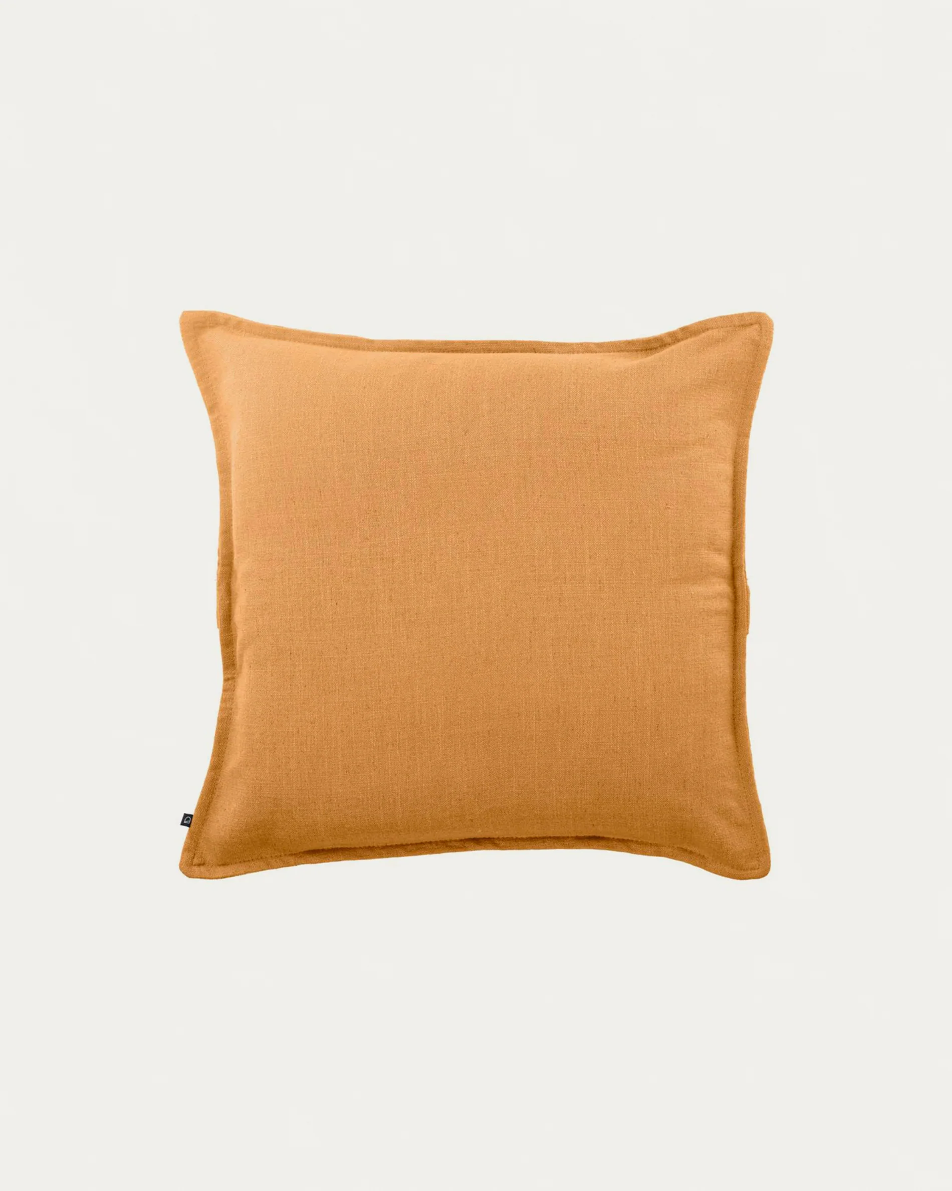 Blok cushion cover in mustard linen, 45 x 45 cm