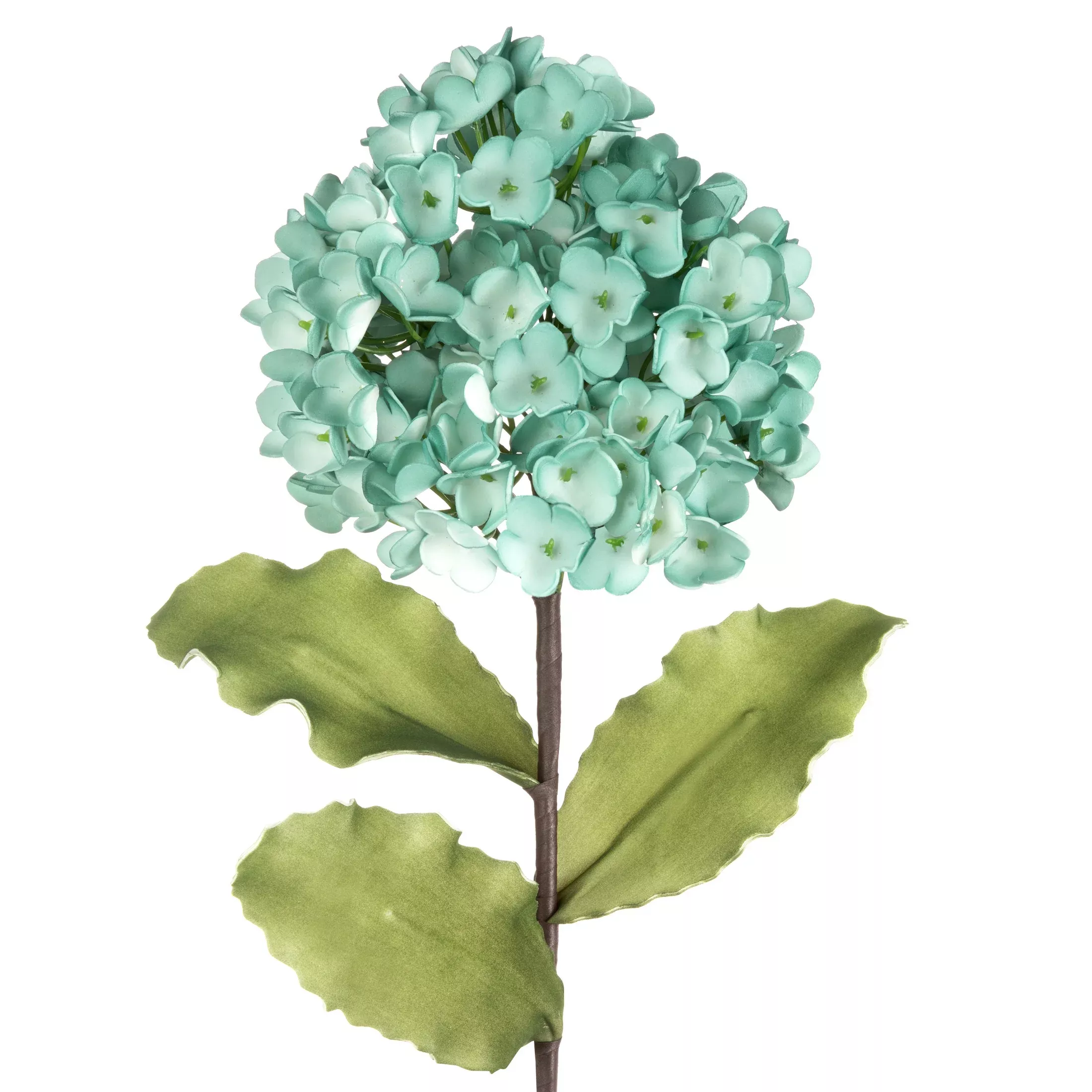 Kwiat sztuczny hortensja jasnoniebieski z pianki foamiran 75 cm
