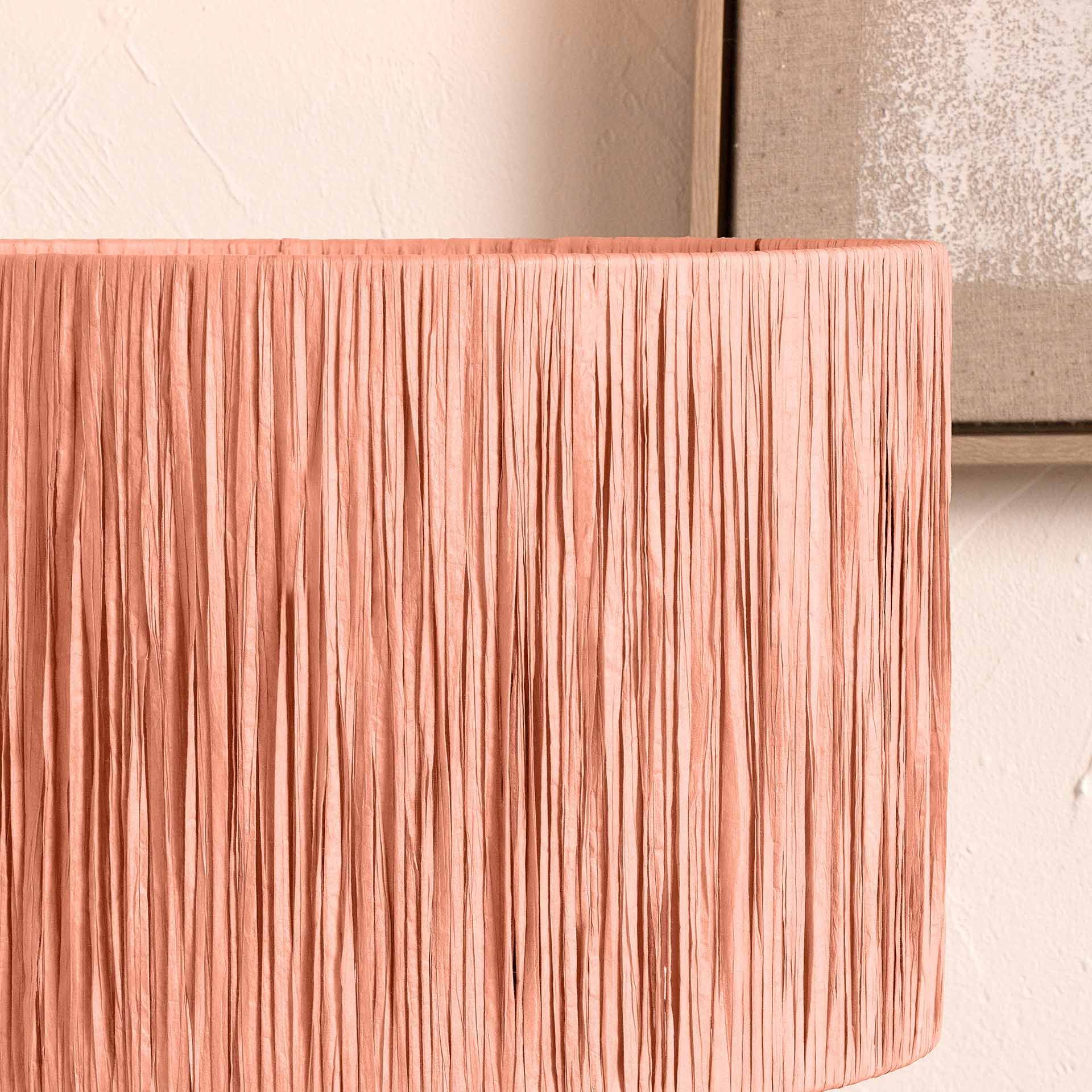 Ruma Coral Raffia Cylinder Lamp Shade for Table Lamps