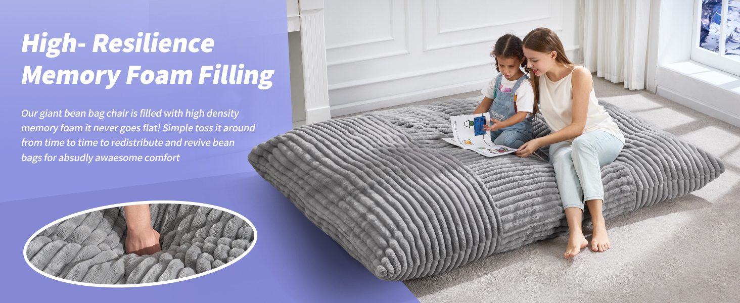 High-resilience memory foam filling