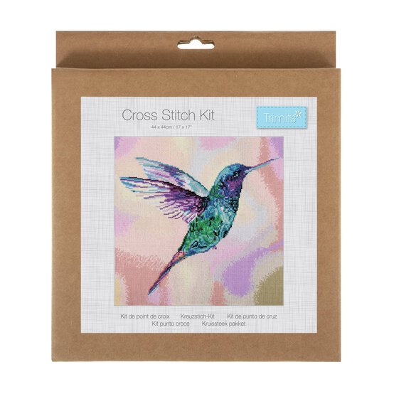 Trimits Hummingbird Large Cross Stitch Kit 36cm x 36cm