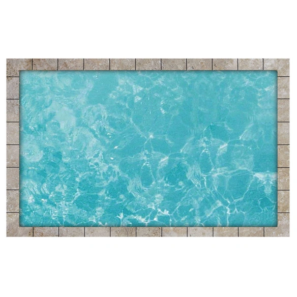 Beckenrandsteine »Tosca Classic«, LxBxH: 61 x 40,6 x 3 cm, Travertin, beige/gelb/braun/grau, Rundstab