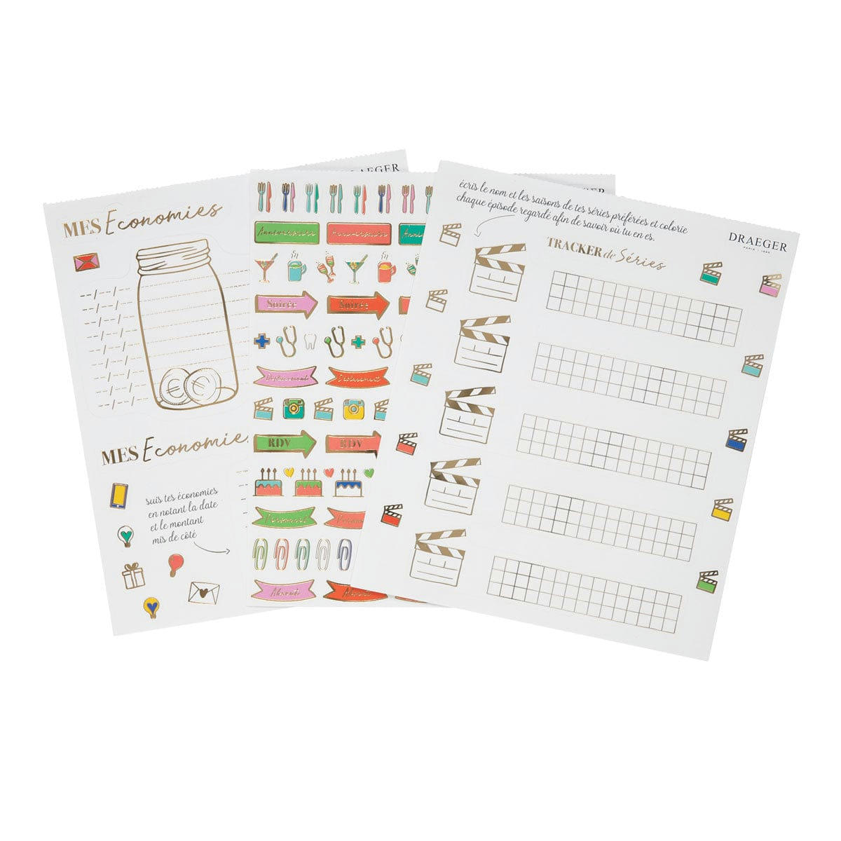 - Stickers Et Trackers Organisation - 12 Planches