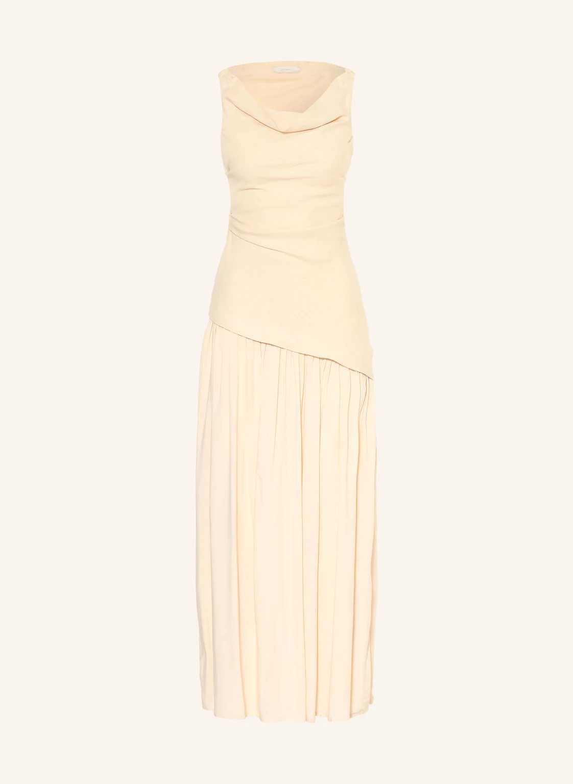 FAITHFULL THE BRAND One-Shoulder-Kleid ROMA im Materialmix mit Leinen